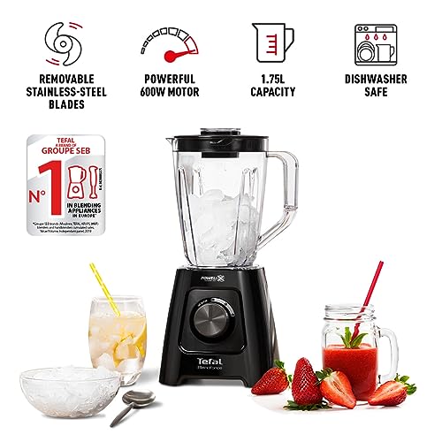 Tefal Blendforce II BL420840, 600W, 2L jug, 4 blades, 2 speeds + pulse, ice crush, black.