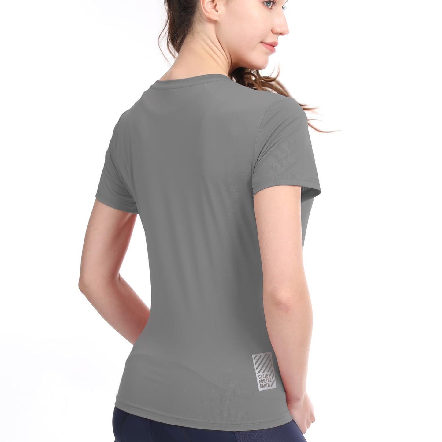 Wulibike Women's Running Tops – Quick-dry, breathable, UV-protected sports T-shirts with reflective details. Available in 3 or 5-pack. Perfect for workouts!