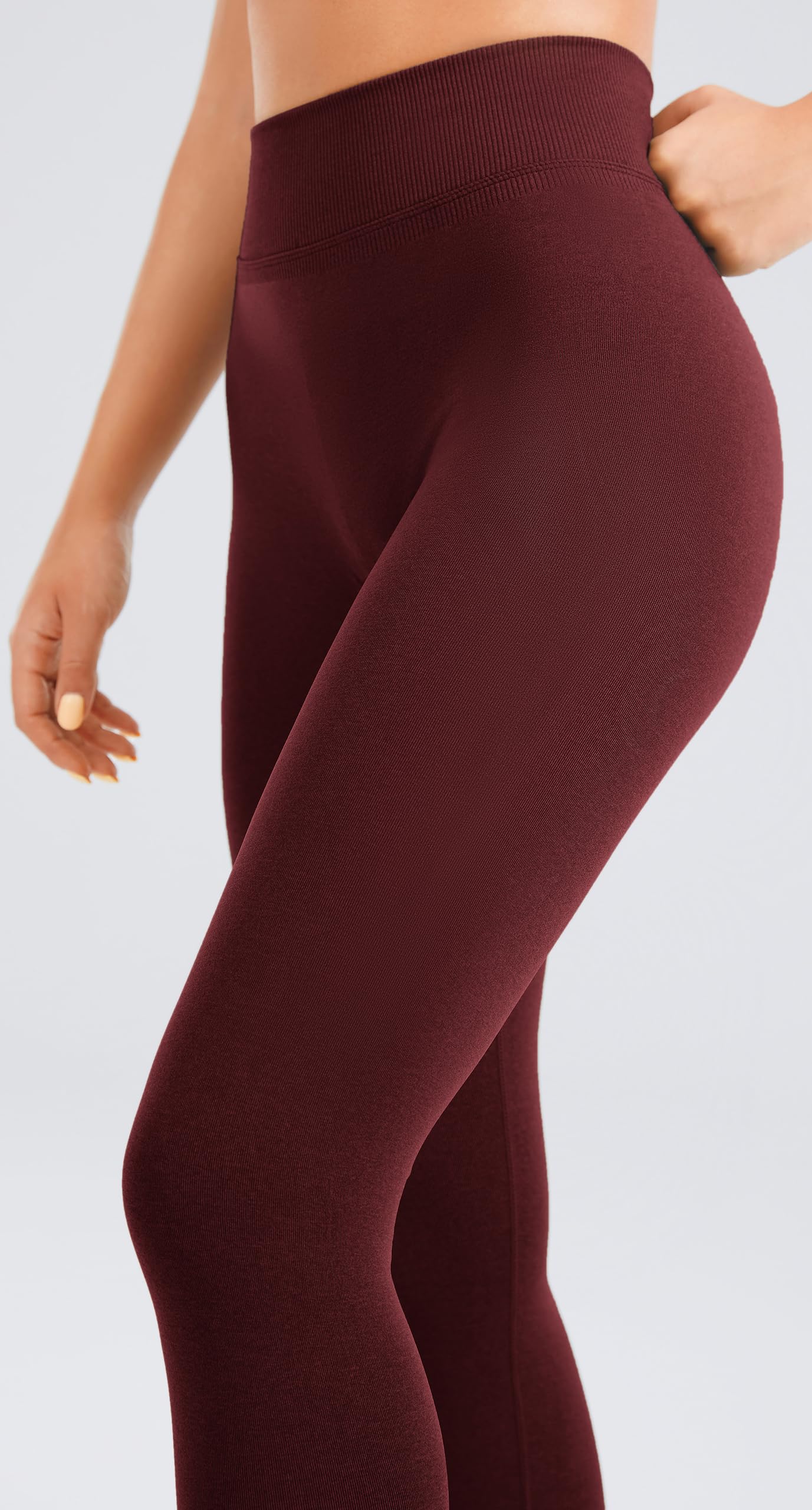 JOYSPELS Butt Lifting Gym Leggings for Women - Seamless Ruched Scrunch Bums Leggings Workout Running Activewear Sports Womens Yoga Pants Red XS