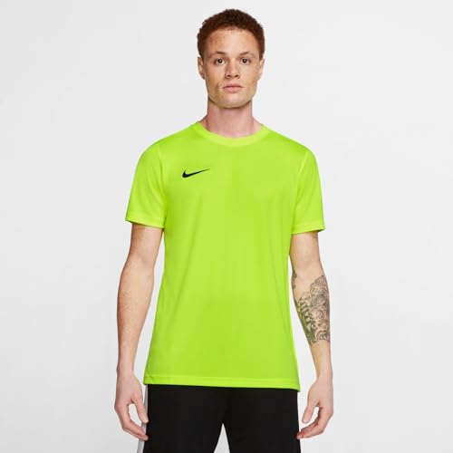 NIKE Mens Dri-fit Park 7 Jby Sweatshirt, Volt/Black,