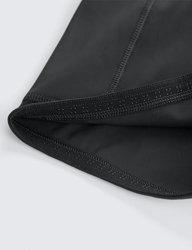 CRZ YOGA Women's 2 in 1 Running Shorts High Waisted Quick Dry Shorts Sports Tennis Gym Workout Shorts with Pocket Black 10
