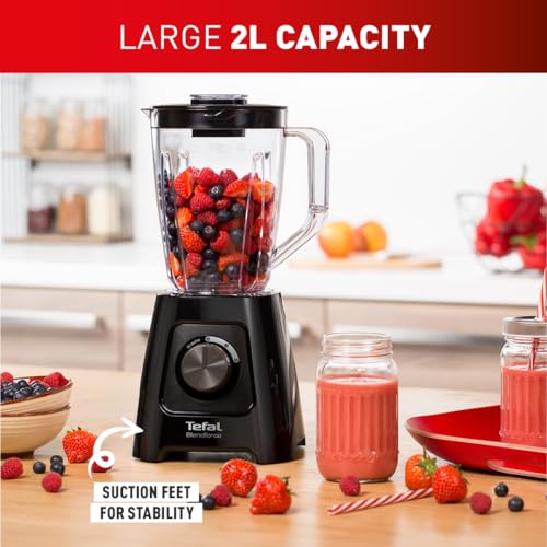 Tefal Blendforce II BL420840, 600W, 2L jug, 4 blades, 2 speeds + pulse, ice crush, black.