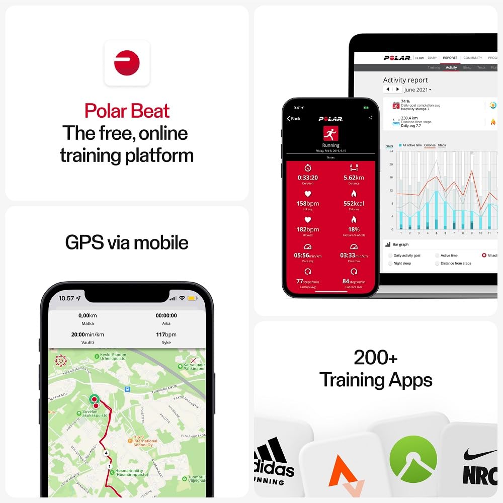 Polar H9 Heart Rate Sensor – ANT Plus/Bluetooth - Waterproof HR Monitor with Soft Chest Strap for Gym, Cycling, Running, Outdoor Sport