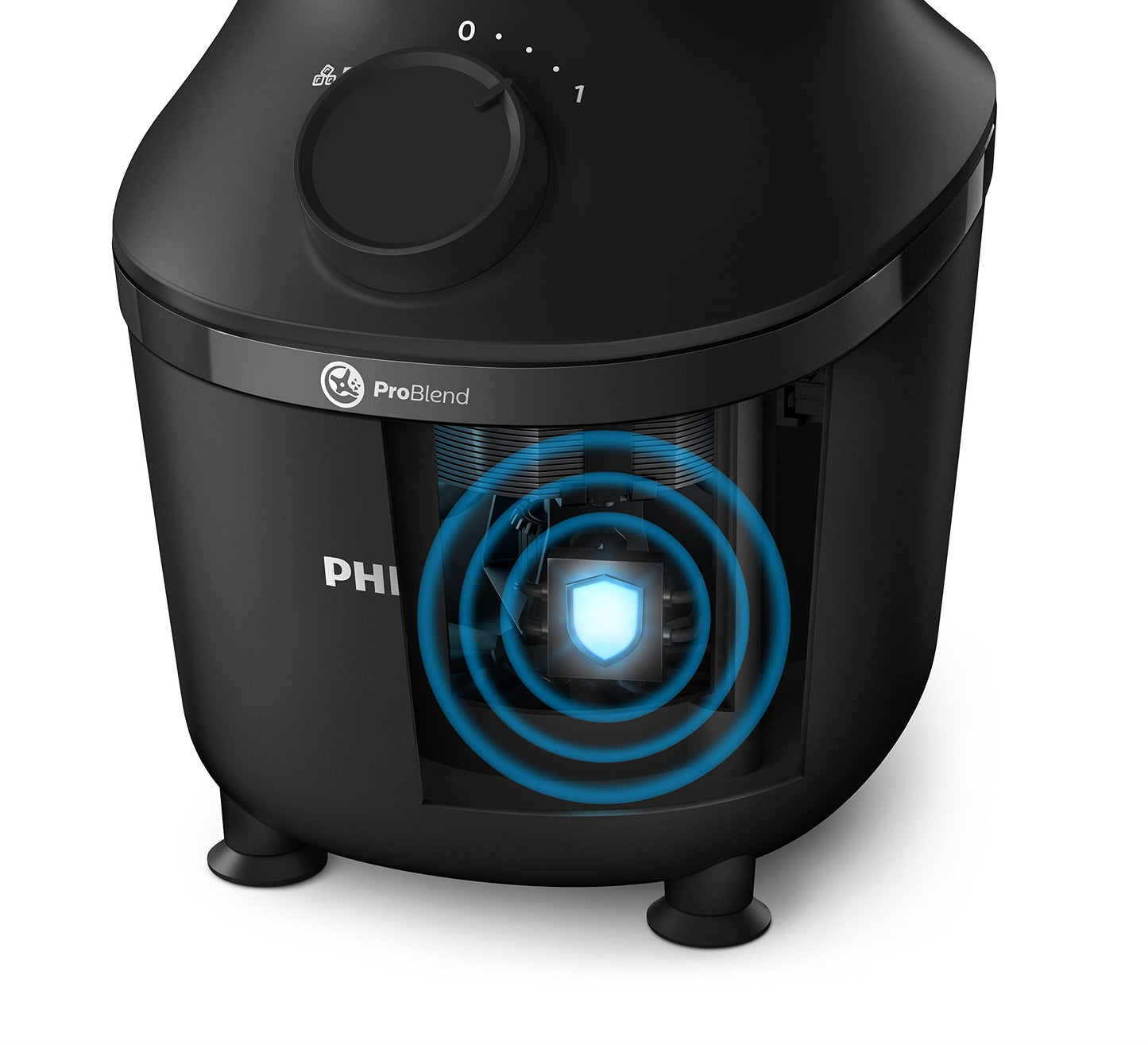 Philips Blender 3000 Series (HR2041/01), 1.9L, 450W, 1 speed + pulse, ProBlend system, smooth blends in 45 sec, black.