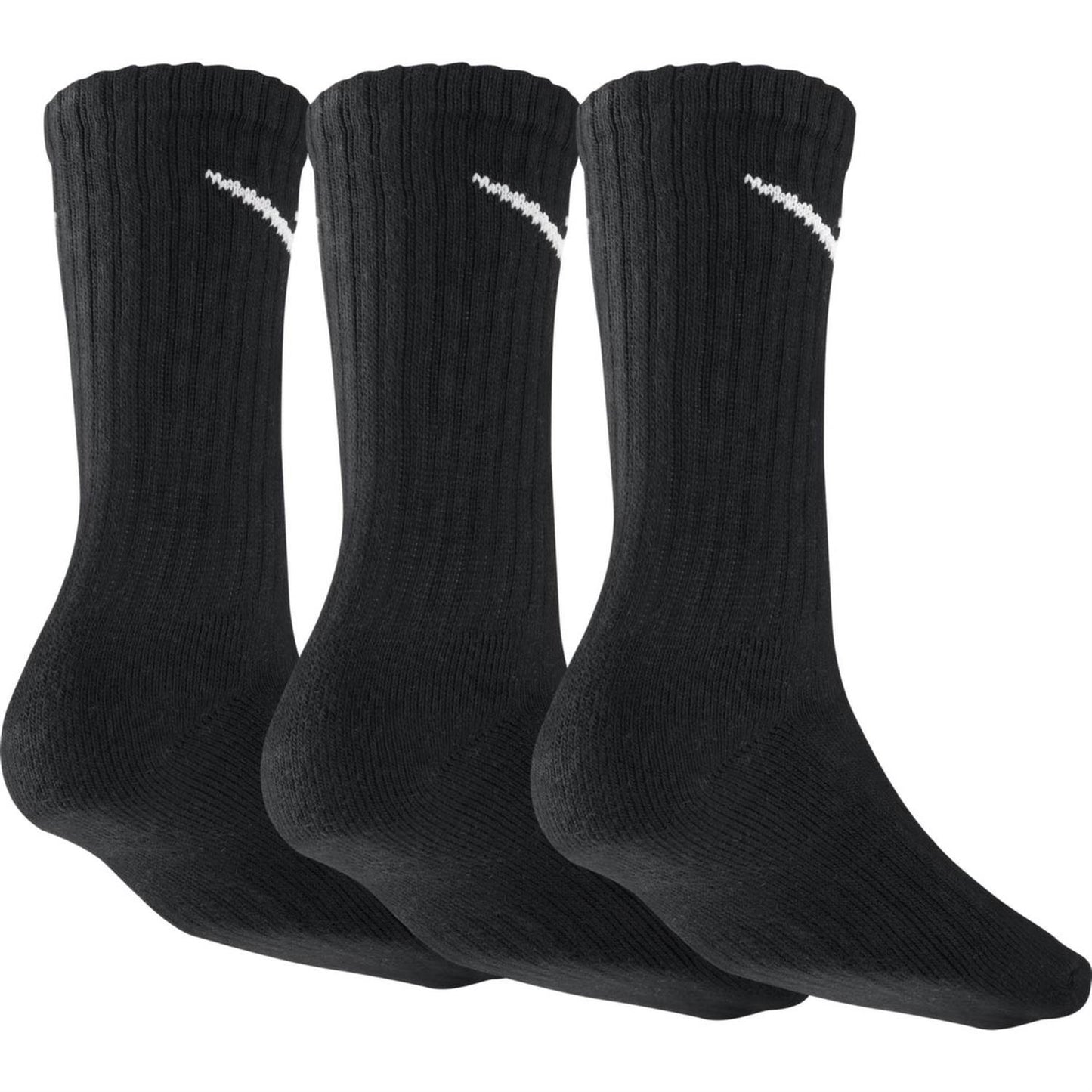 Nike Men's V Cush Crew 3P Value 108 Socks, Black/White,